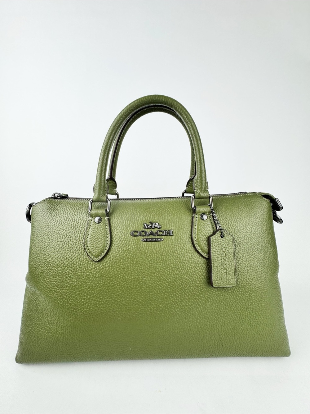 Coach Georgia Satchel Military Green Leather Satchel Crossbody CR156